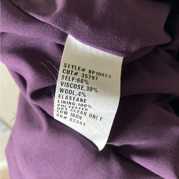 Gorgeous purple sleeveless lined ruched bodycon midi dress Nicole Miller Sz 2 - Picture 5 of 12